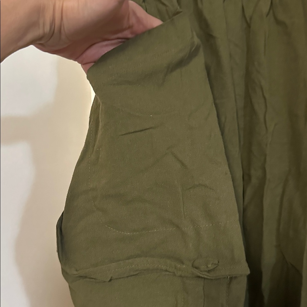 Thaluta Army Green Wide ❤️Slouchy Long Gorgeous Skirt Sz Fits L/XL Brand New✅ - Picture 4 of 7